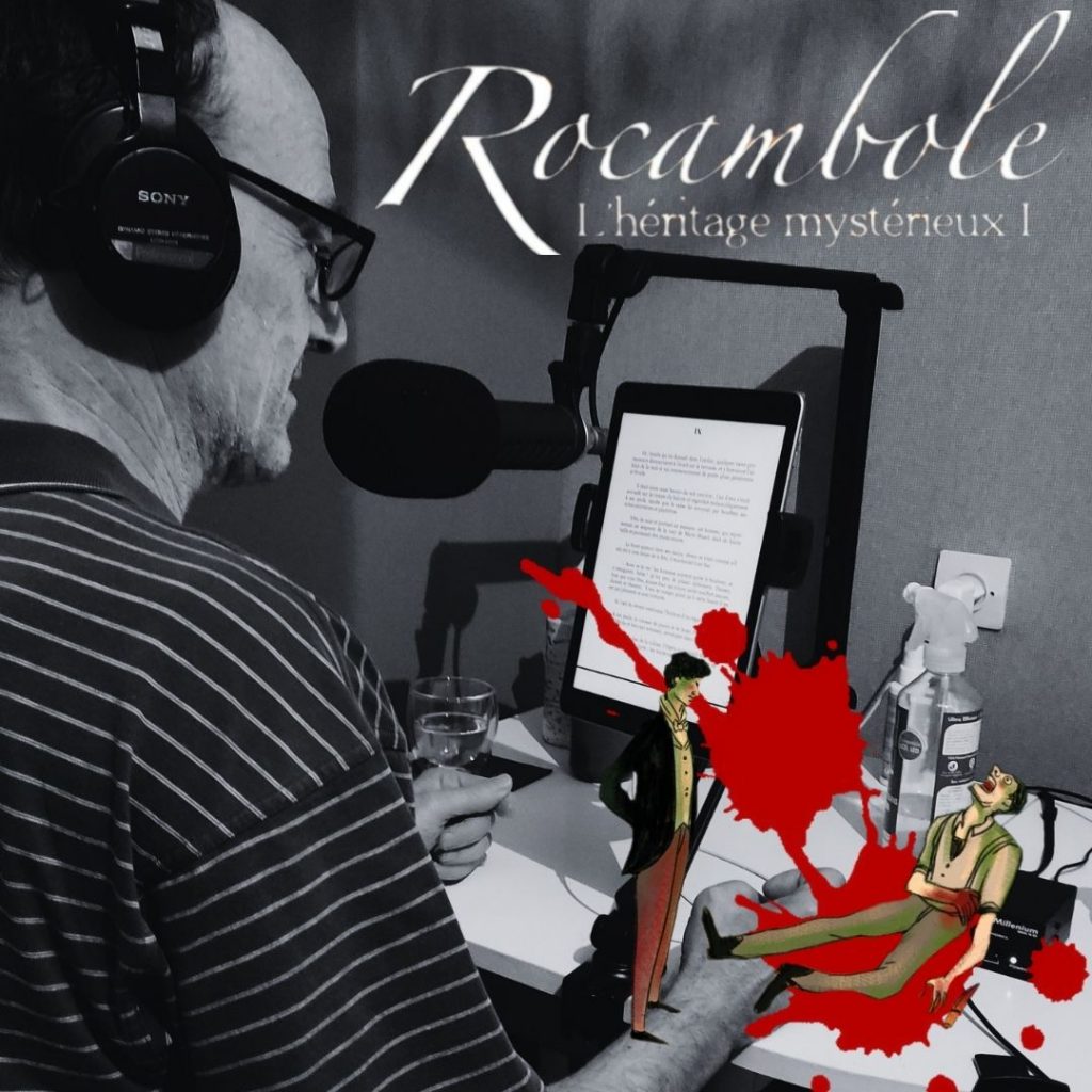 Photo de Philippe Caulier en studio pendant l'enregistrement du tome 1 de Rocambole